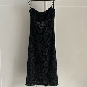 Get ready for New Years and Holidays Black sheer strappy dress